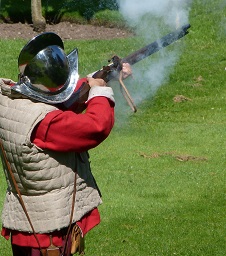 Caliver man in padded armour